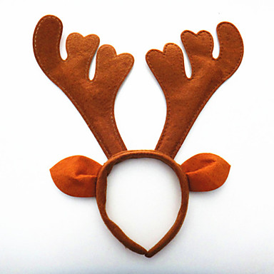 choose comfortable new Brown Elk Antlers Christmas Decorations Red Bell Head Hoop Head Buckle Headwear discount online